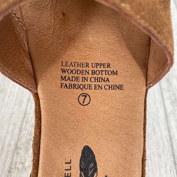 Jeffrey Campbell x Free People Brown Suede Studded Wooden Heel Clog Sandal - Picture 9 of 10